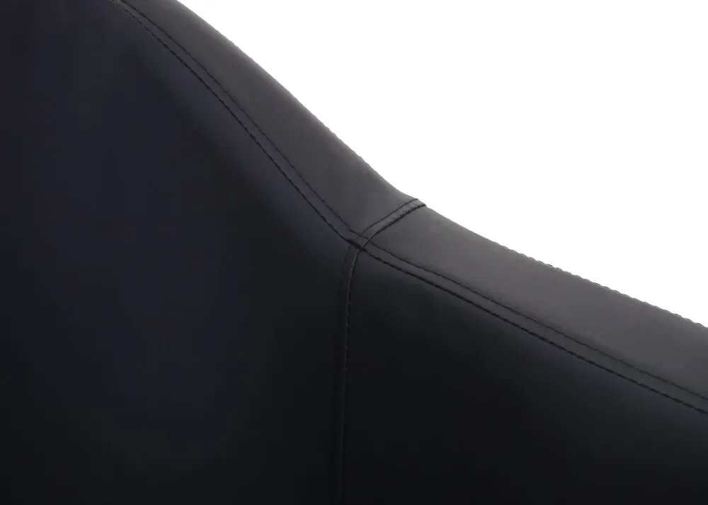 Chaise fauteuil cocktail lounge avec base pivotante métal et revêtement en synthétique noir 04_0003166 - Compatible Univer...