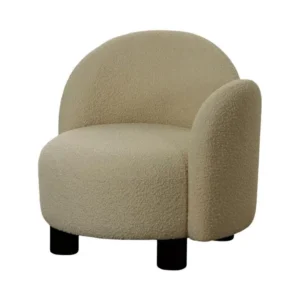 Couvre-selle imperméable Honolulu - Fauteuil accoudoir droit en tissu bouclette - Couleur - Ecru