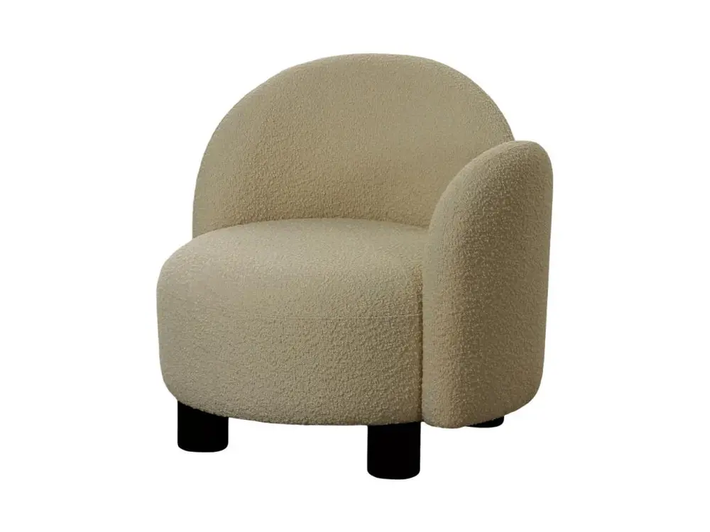 Couvre-selle imperméable Honolulu - Fauteuil accoudoir droit en tissu bouclette - Couleur - Ecru