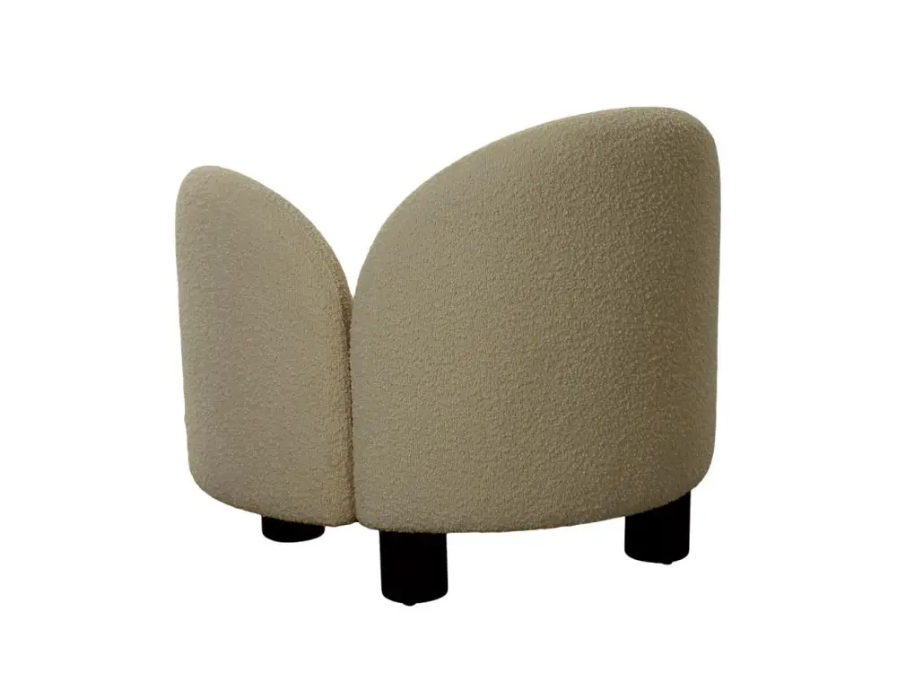 Couvre-selle imperméable Honolulu - Fauteuil accoudoir droit en tissu bouclette - Couleur - Ecru