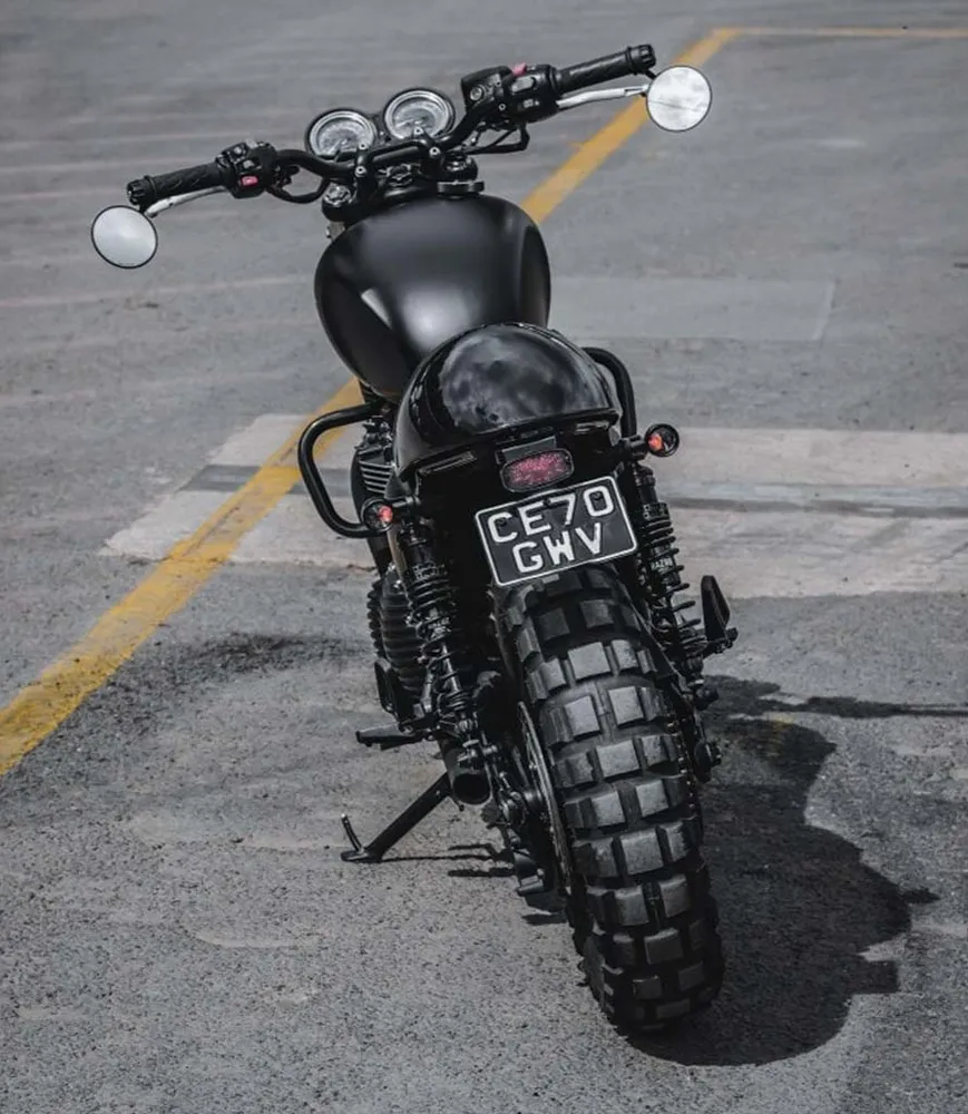 Couvre-selle imperméable Motorradsitz FASTBACK Cafe Racer - Schwarz