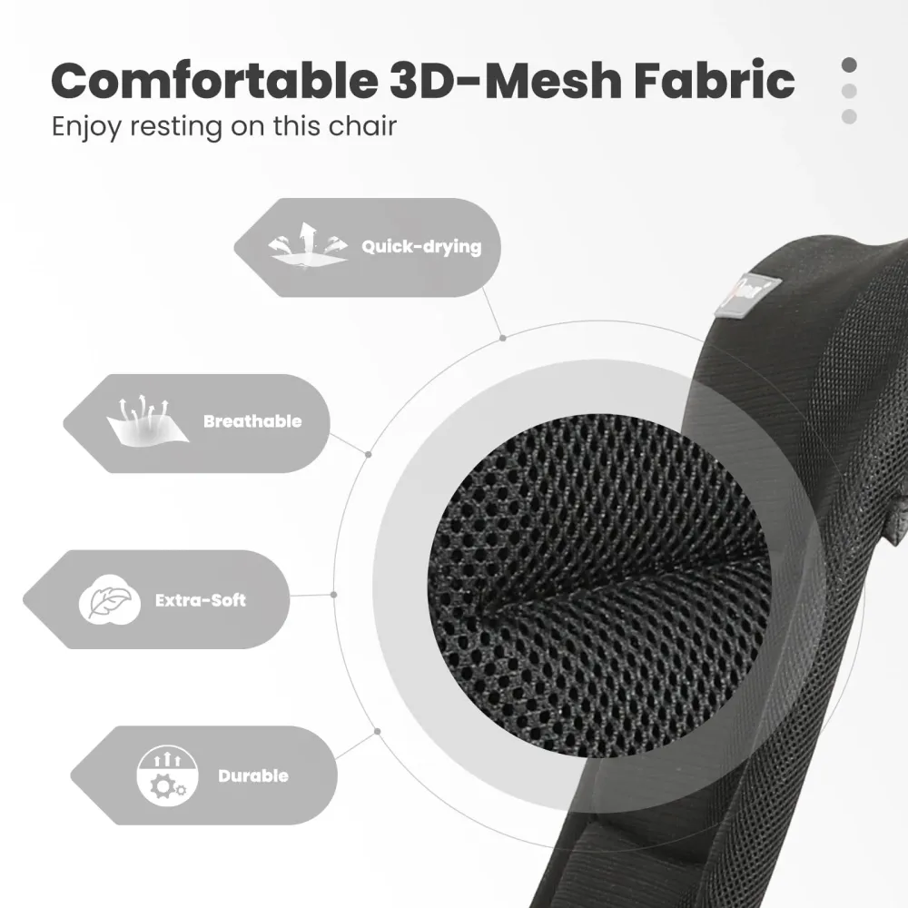 HOMECALL 3D Mesh Cover Recliner Adjustable 5 Position Armrest Garden Chair Alliage léger Caravan Folding Chair avec garant...