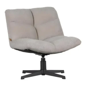 Housse de protection quad Vinny - Fauteuil pivotant en tissu bouclette - Couleur - Sable