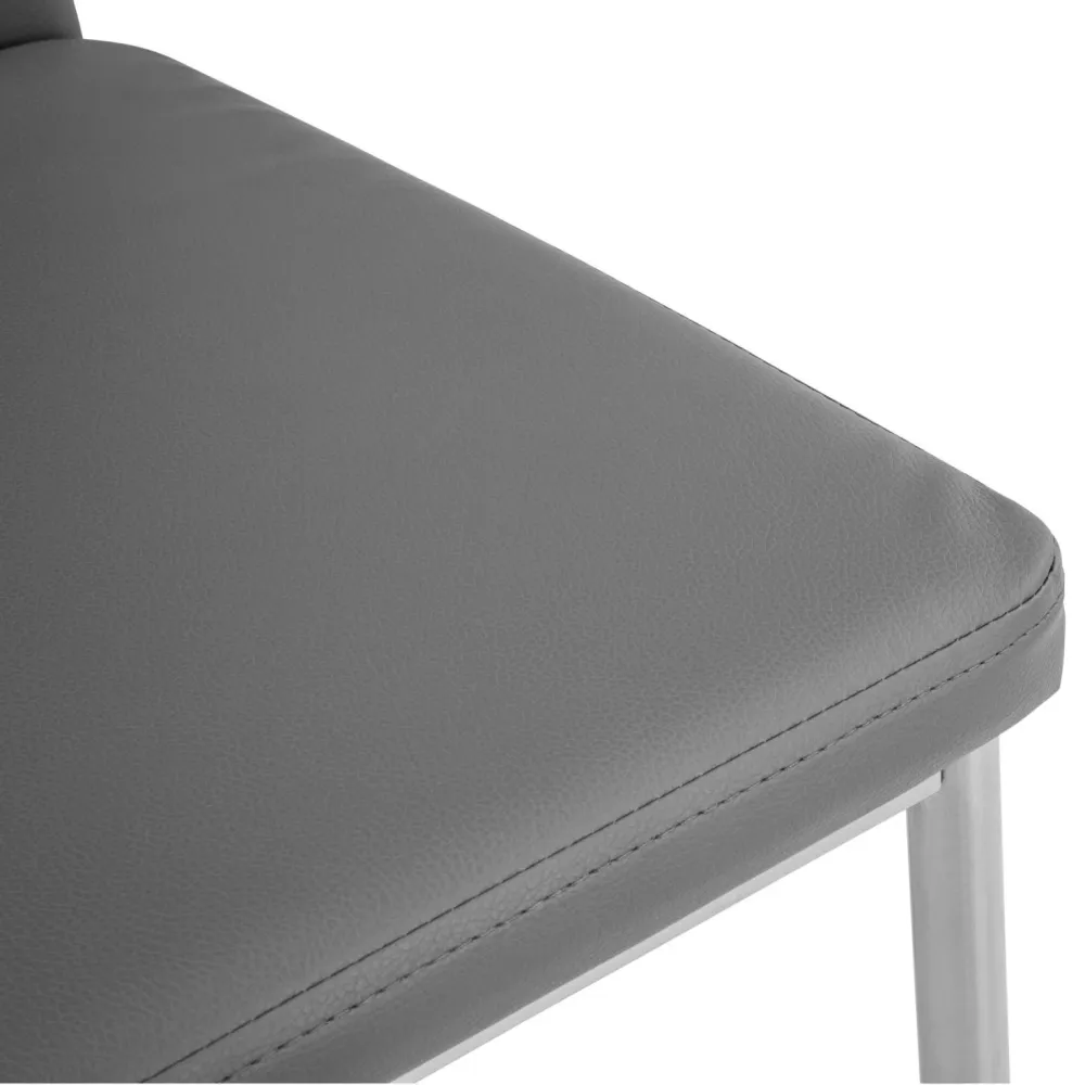 Lot de 8 chaises siège de salon cuisine salle à manger design élégant avec brillant gris 08_0000002 - 22mm/25mm/28mm