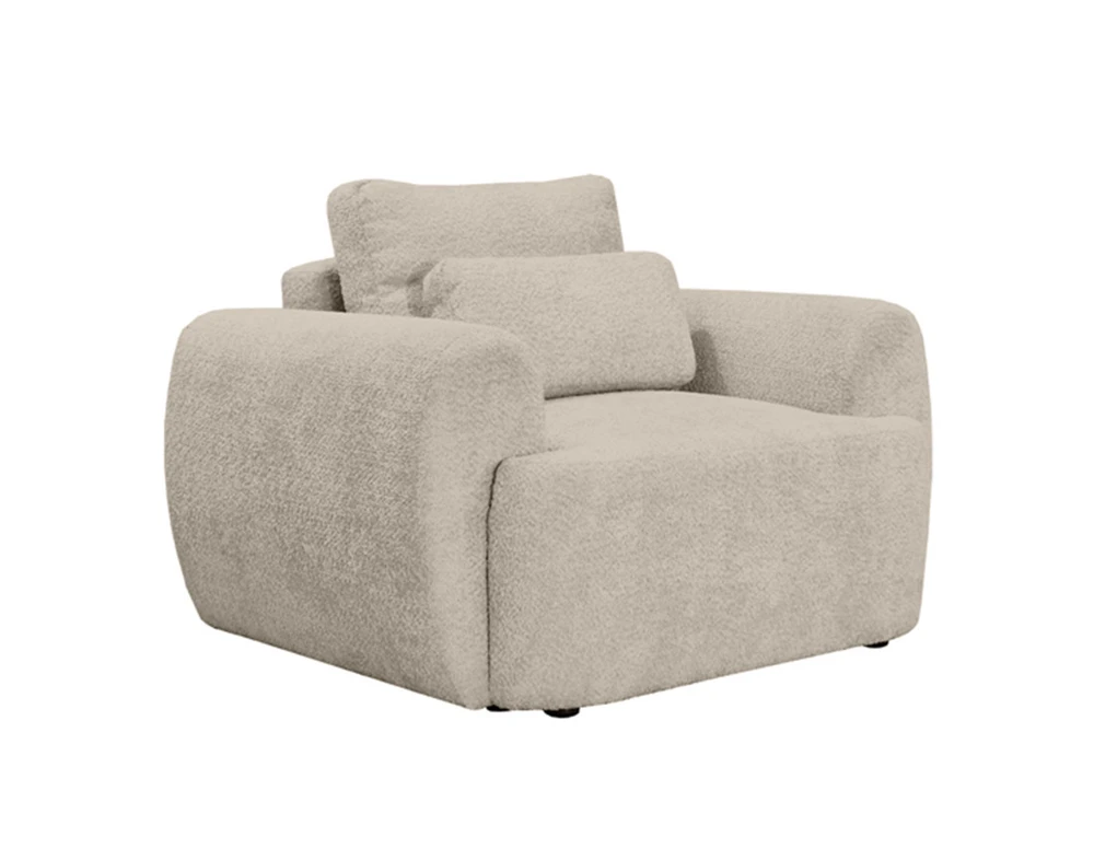 Mahina - fauteuil - en tissu bouclette avec mousses incluses