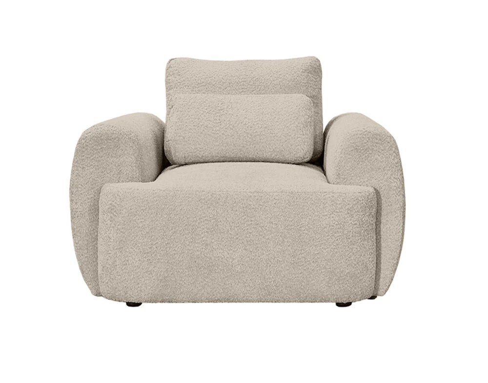 Mahina - fauteuil - en tissu bouclette avec mousses incluses