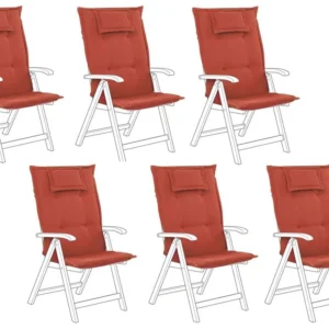 Porte-bagages scooter Kussen voor ligstoel set van 6 terracotta TOSCANA/JAVA