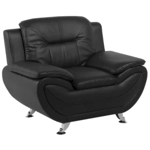 Racing Armchair LEIRA Faux Leather Noir jais