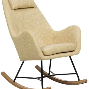 Rocking Chair ARRIE Fabric Jaune soleil