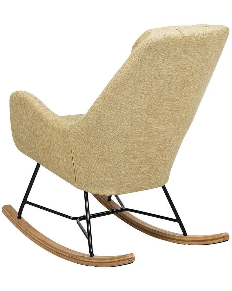Rocking Chair ARRIE Fabric Jaune soleil