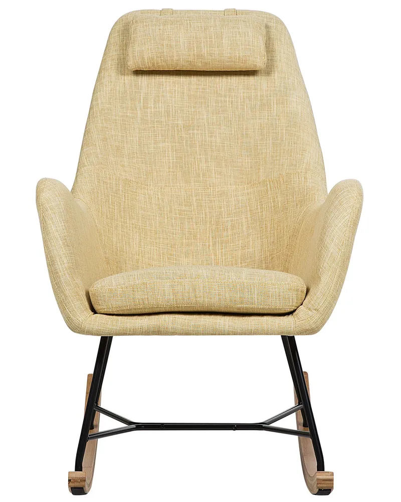 Rocking Chair ARRIE Fabric Jaune soleil
