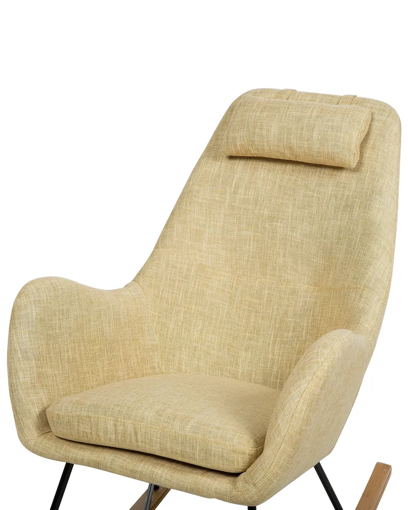 Rocking Chair ARRIE Fabric Jaune soleil