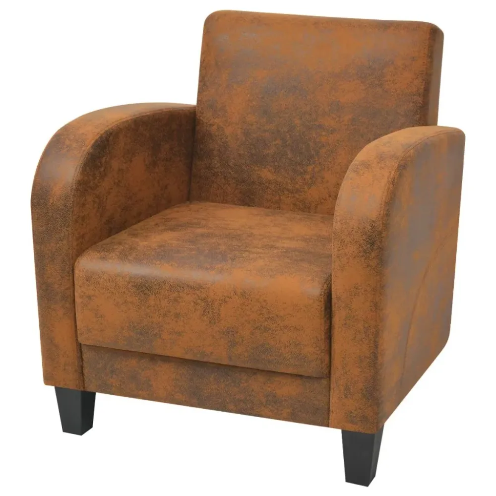 Sangle de fixation Fauteuil chaise siège lounge design club sofa salon marron 73 x 72 x 76 cm 1102086/3