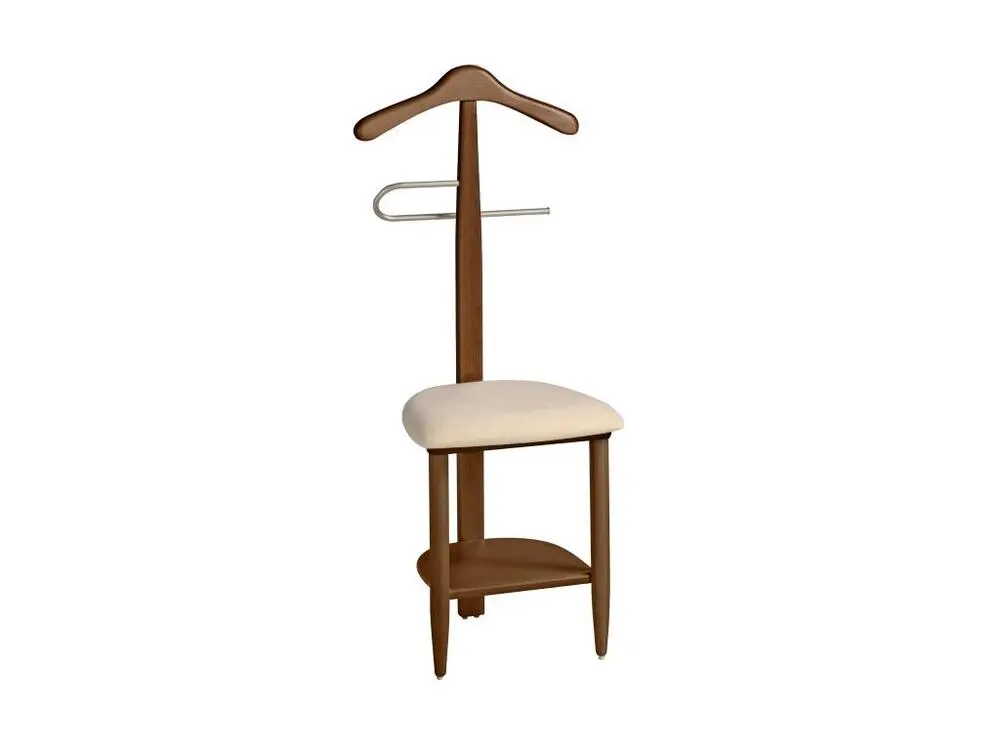 Sangle de fixation Valet de nuit - H105cm x L45cm x P41cm - hêtre massif noyer - Sedie