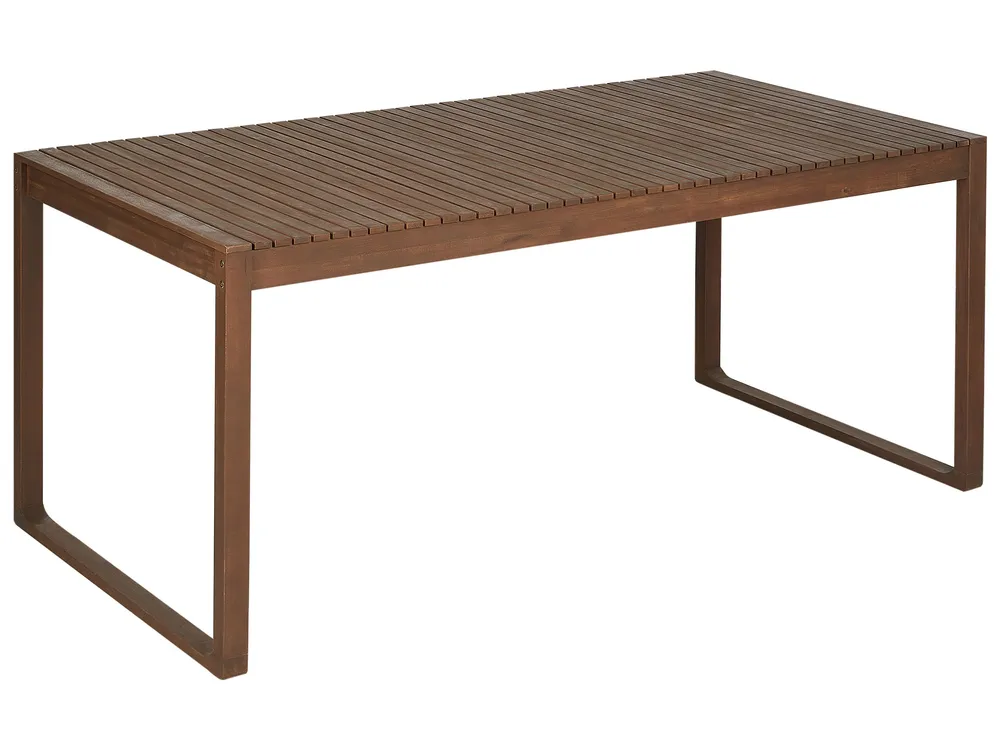 8 Seater Acacia Wood Garden Dining Set Dark SASSARI pour motards voyageurs