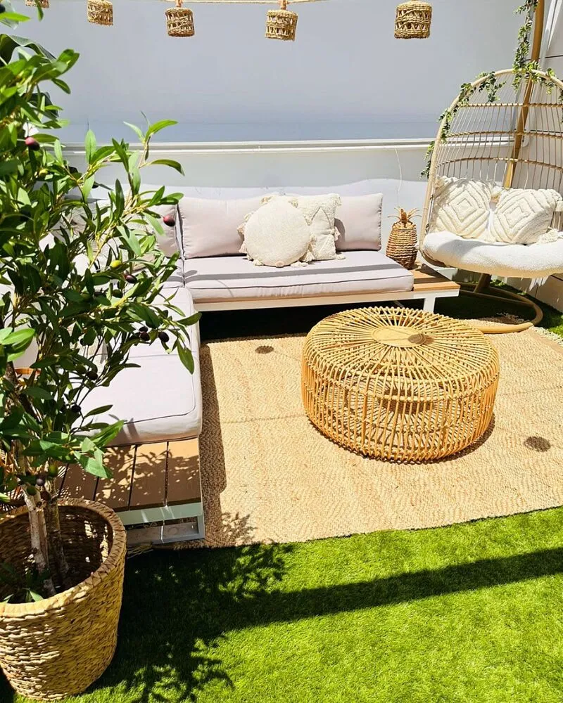 Sierkussen set van 2 getuft lichtbeige 45 x 45 cm AVIUM
