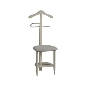 Valet de nuit - H105cm x L45cm x P41cm - hêtre massif taupe - Sedie - Compatible Universelle