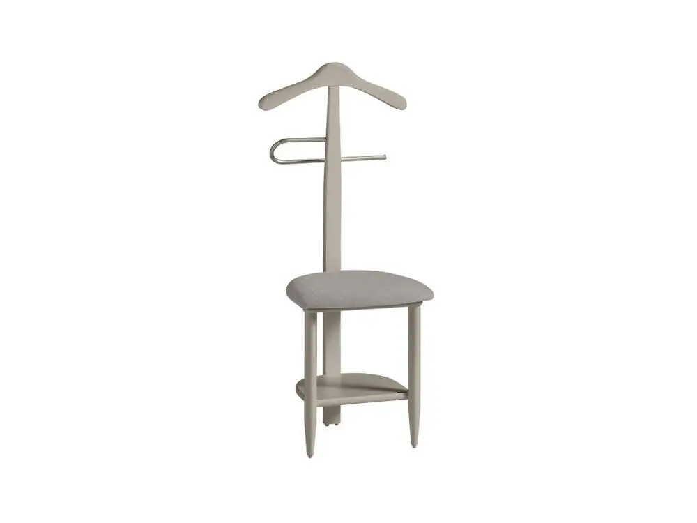 Valet de nuit - H105cm x L45cm x P41cm - hêtre massif taupe - Sedie - Compatible Universelle