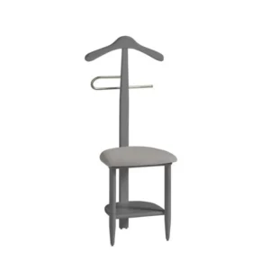 Valet de nuit - H105cm x L45cm x P41cm - hêtre massif gris - Sedie - Compatible Universelle