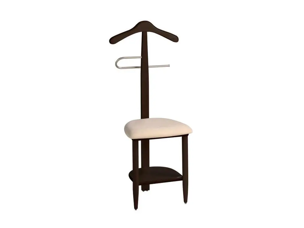 Valet de nuit - H105cm x L45cm x P41cm - hêtre massif wenge - Sedie Compatible avec la plupart des modèles