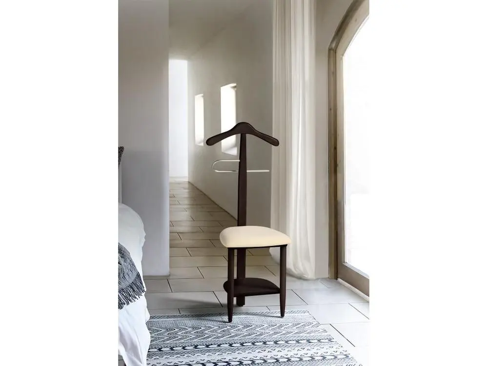 Valet de nuit - H105cm x L45cm x P41cm - hêtre massif wenge - Sedie Compatible avec la plupart des modèles