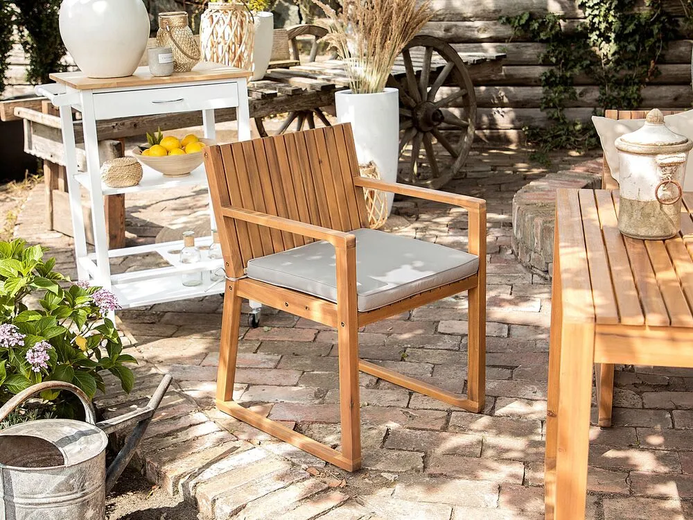Zitkussens voor tuinstoelen set van 8 taupe SASSARI par SW-MOTECH