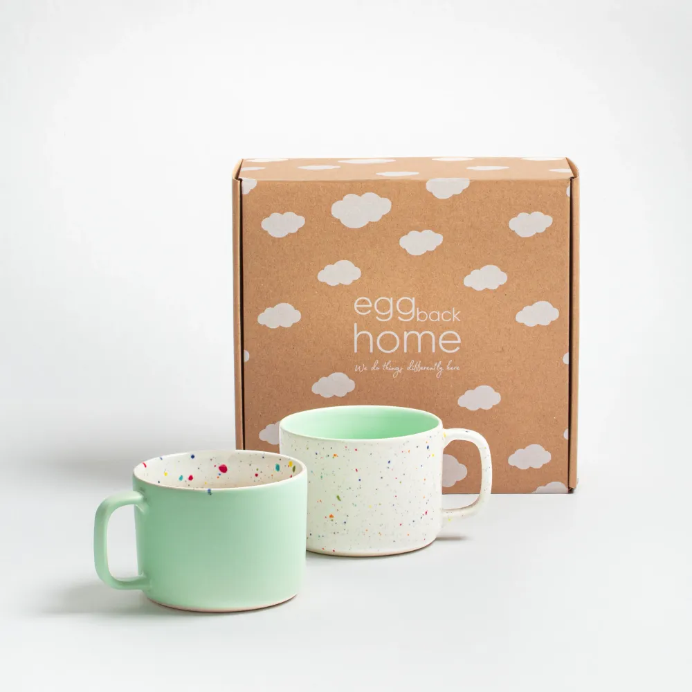 Breeze Party /Out Stoneware Duo Set Mug 450ml Vert êt