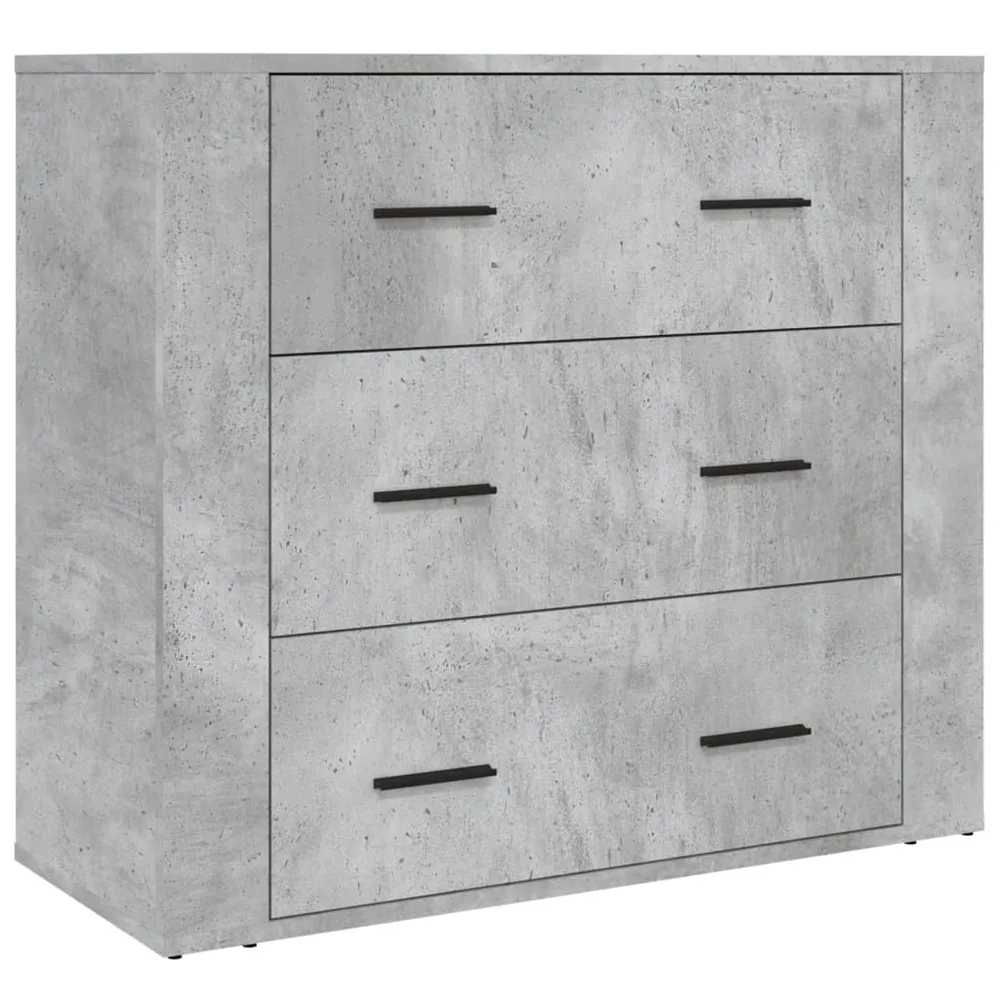 Buffet bahut commode armoire meuble de rangement organisateur cuisine salle de séjour salon haut bois d'ingénierie gris 02...