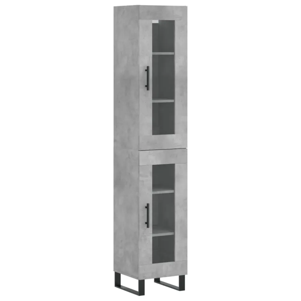Buffet bahut commode armoire meuble de rangement organisateur cuisine salle de séjour salon haut 34,5 x 34 x 180 cm bois d...