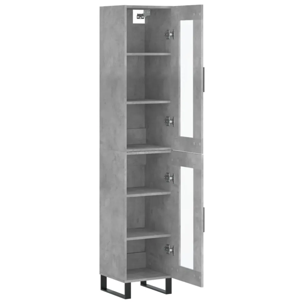 Buffet bahut commode armoire meuble de rangement organisateur cuisine salle de séjour salon haut 34,5 x 34 x 180 cm bois d...