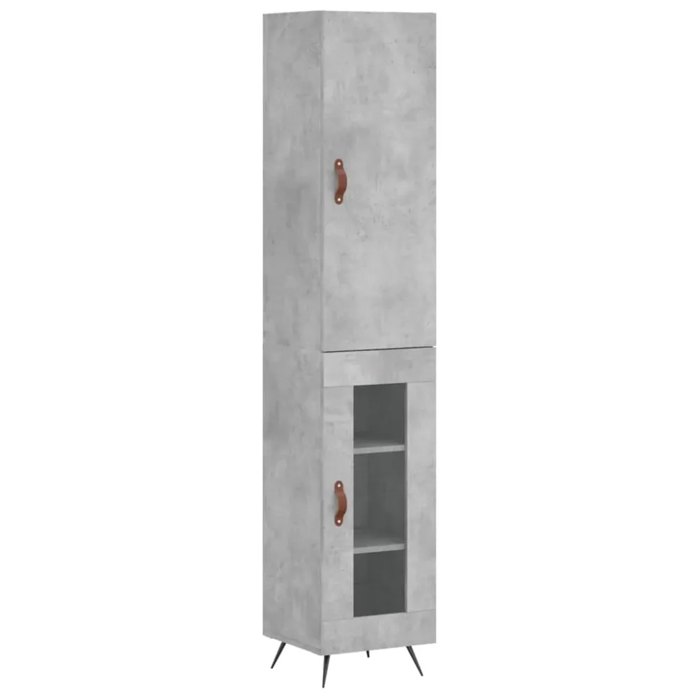 Buffet bahut commode armoire meuble de rangement organisateur cuisine salle de séjour salon haut 34,5 x 34 x 180 cm bois d...