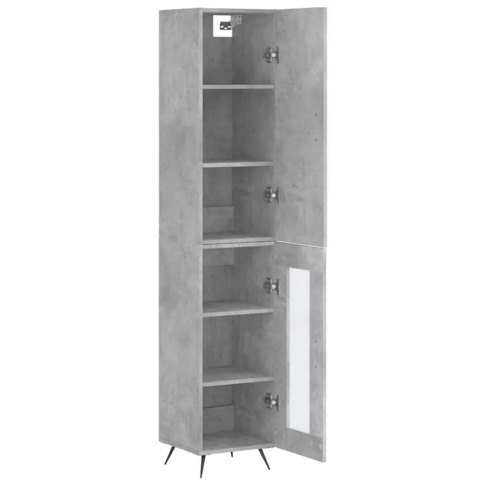 Buffet bahut commode armoire meuble de rangement organisateur cuisine salle de séjour salon haut 34,5 x 34 x 180 cm bois d...