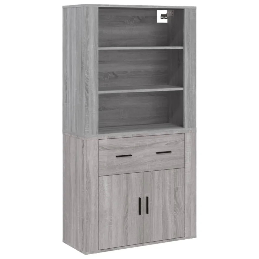 Buffet bahut commode armoire meuble de rangement organisateur cuisine salle de séjour salon haut sonoma bois d'ingénierie...