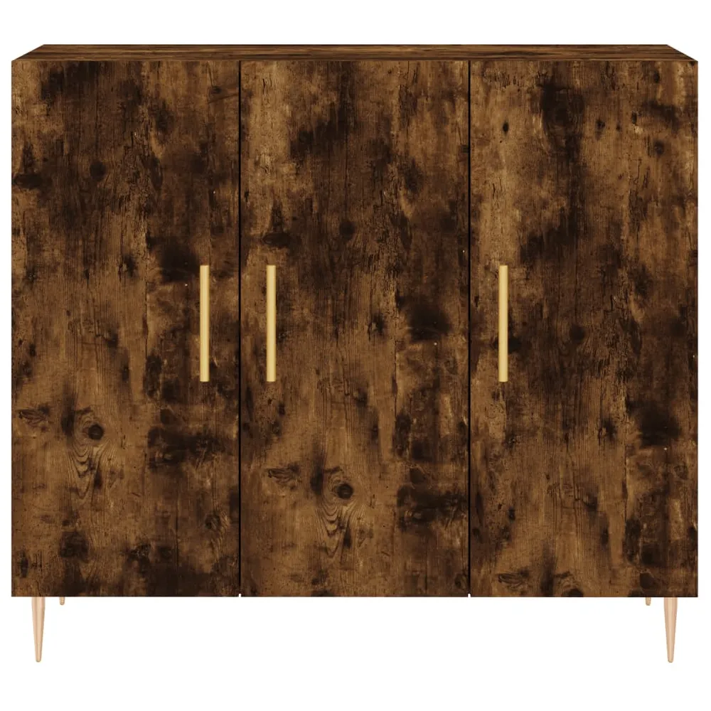 Buffet bahut commode armoire meuble de rangement organisateur cuisine salle de séjour salon 90 x 34 x 80 cm bois d'ingénie...