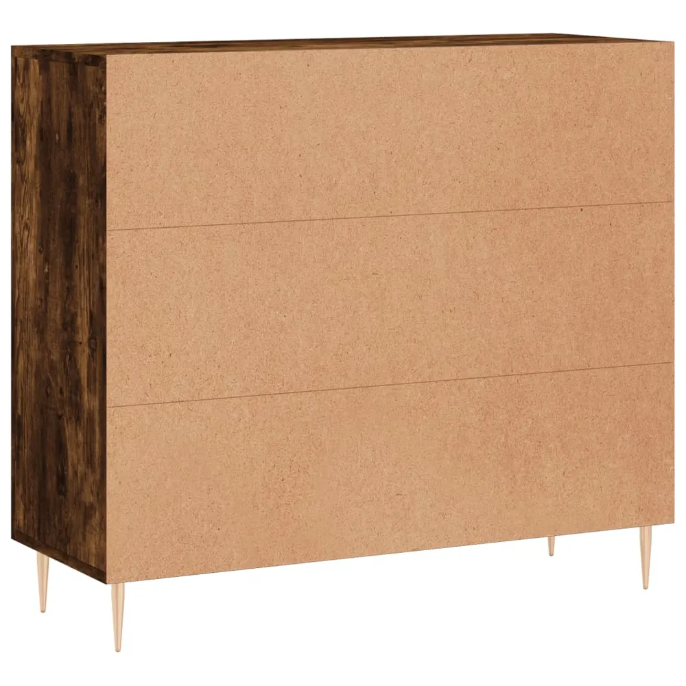Buffet bahut commode armoire meuble de rangement organisateur cuisine salle de séjour salon 90 x 34 x 80 cm bois d'ingénie...
