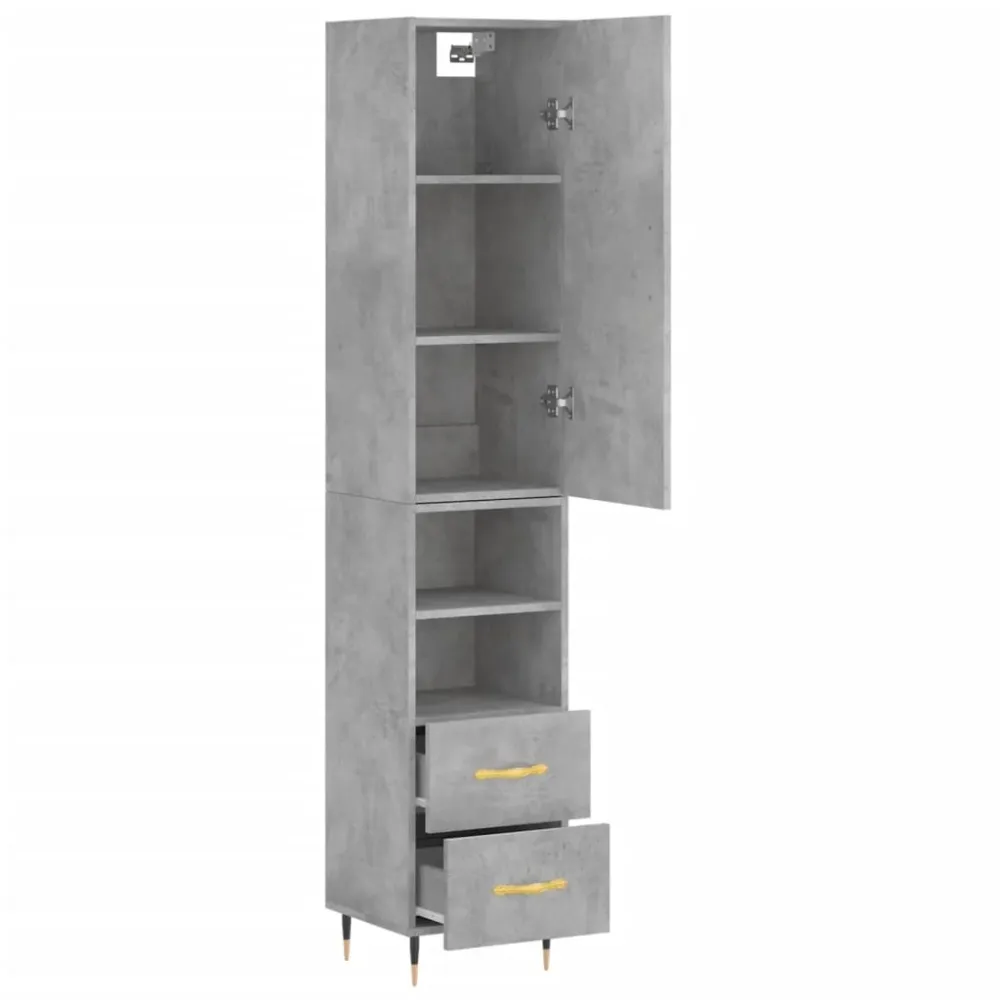 Buffet bahut commode armoire meuble de rangement organisateur cuisine salle de séjour salon haut 34,5 x 34 x 180 cm bois d...