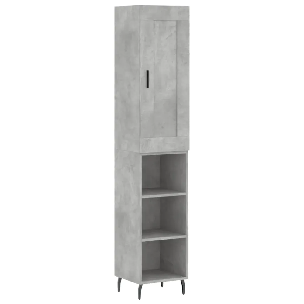Buffet bahut commode armoire meuble de rangement organisateur cuisine salle de séjour salon haut 34,5 x 34 x 180 cm bois d...