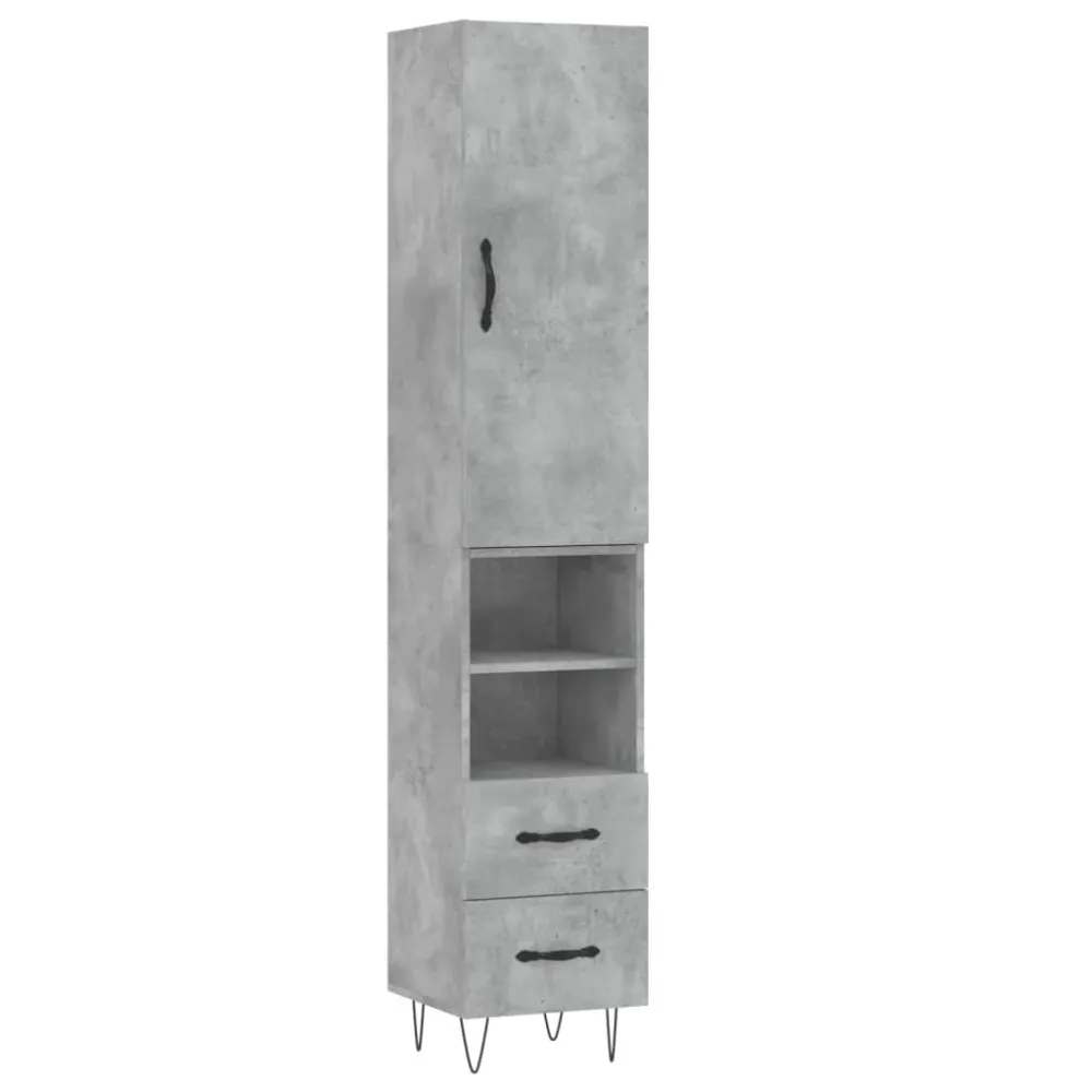 Certifié CE Buffet bahut commode armoire meuble de rangement organisateur cuisine salle de séjour salon haut 34,5 x 34 x 1...