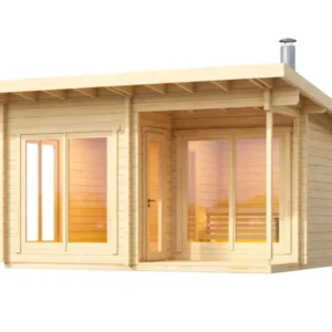 Hagen Compact - log outdoor sauna 3 people