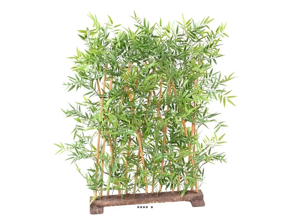 Haie de Bambou artificiel serré extérieur anti-UV H 110 cm L 90 cm - choisissez votre hauteur: H 110 cm - couleur: Vert