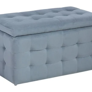 Hocker fluweel grijs MICHIGAN