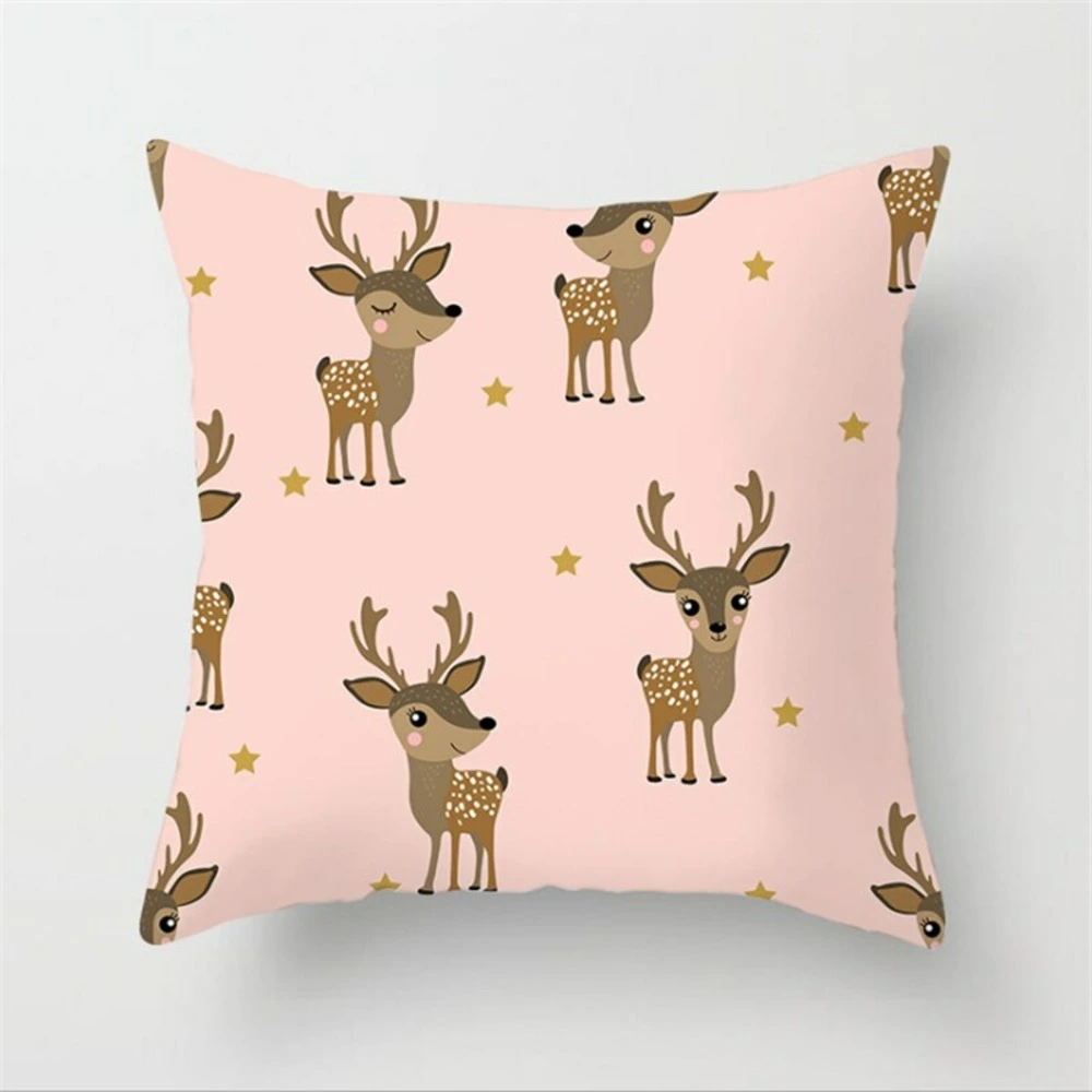 Housse de coussin de noël - rennes avec mousses incluses