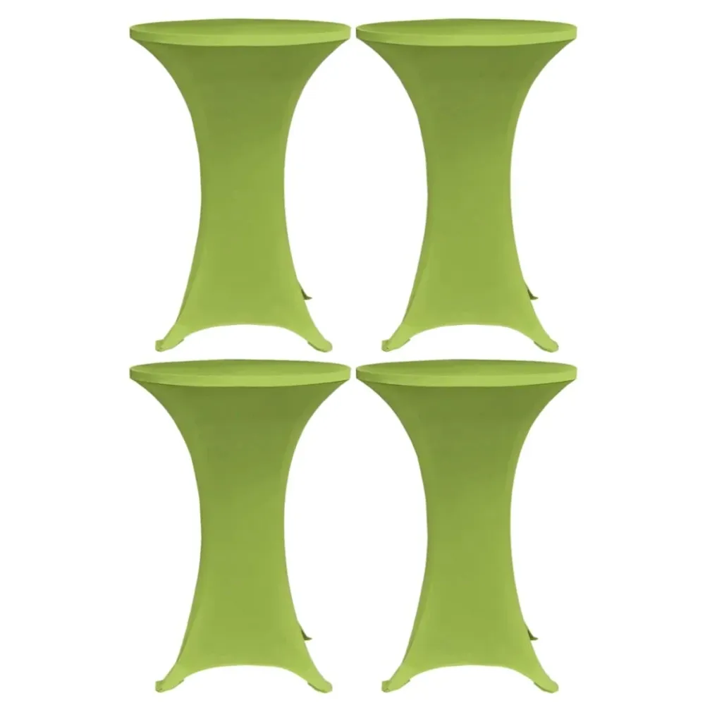 Housses de table extensible 4 pièces 80 cm Vert DEC022522 avec fixation universelle