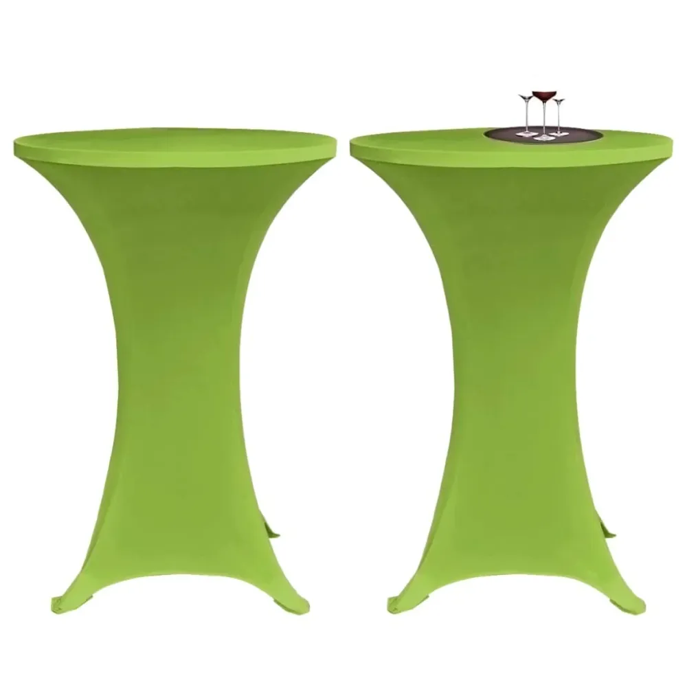 Housses de table extensible 4 pièces 80 cm Vert DEC022522 avec fixation universelle