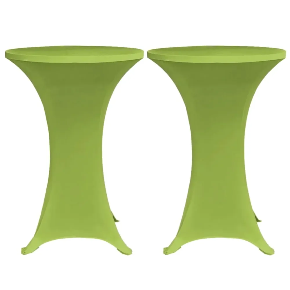 Housses de table extensible 4 pièces 80 cm Vert DEC022522 avec fixation universelle