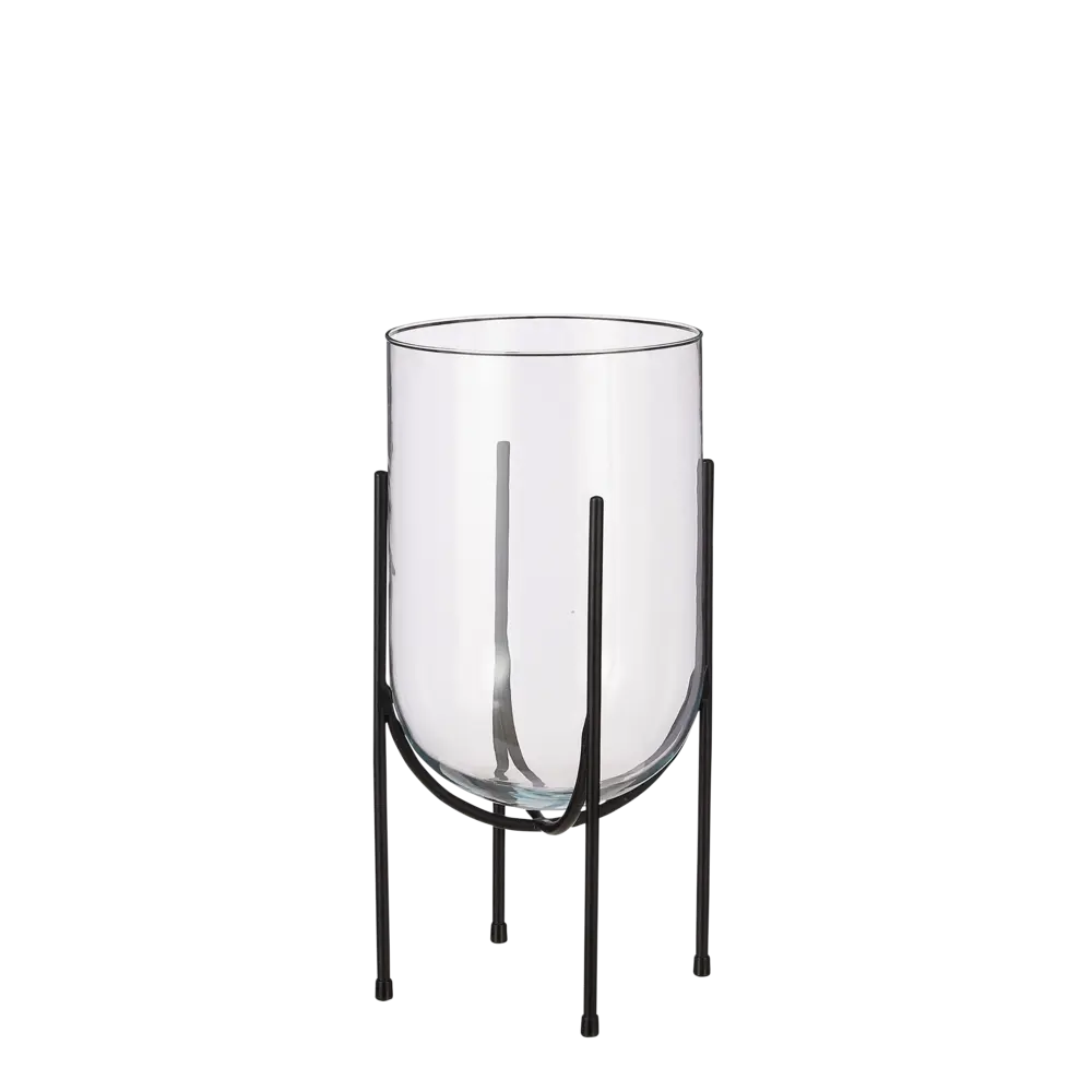 Mica decorations - vase sur support transparant h40 pour motards voyageurs