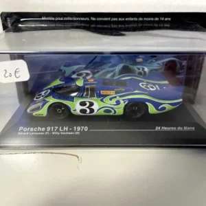 Porsche 917 LH bleue et verte numéro 3 (24 heures du Mans de 1970) avec garantie 1