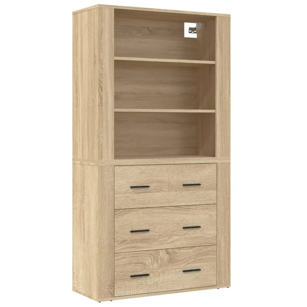 Racing Buffet bahut commode armoire meuble de rangement organisateur cuisine salle de séjour salon haut sonoma bois d'ingé...