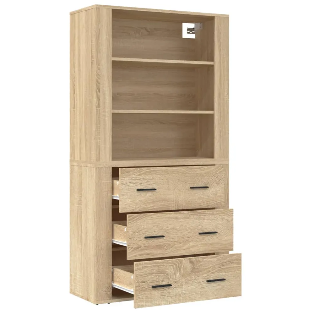 Racing Buffet bahut commode armoire meuble de rangement organisateur cuisine salle de séjour salon haut sonoma bois d'ingé...