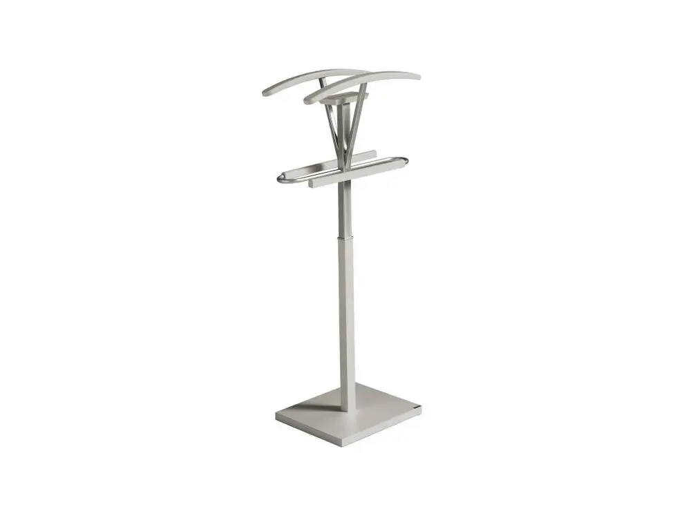 Valet de nuit - H110cm x L47cm x P34cm - hêtre massif taupe - Couple pour toutes saisons